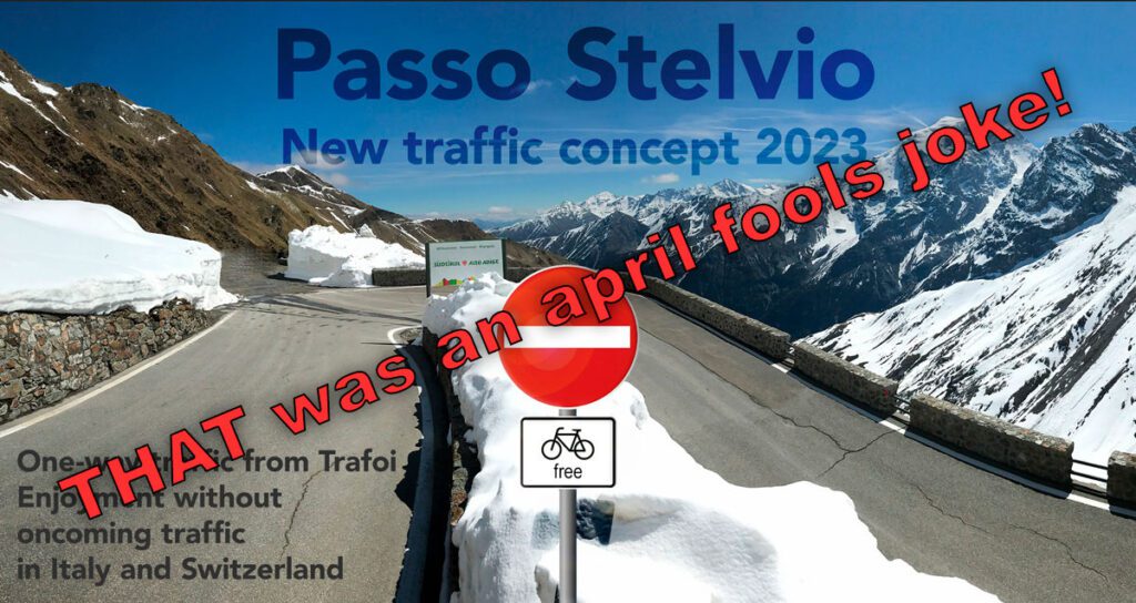 New for 2023: One-way regulation on the Stelvio Pass 1 MotorProsa Blog Header Aprilscherz 2023 EN Hinweis
